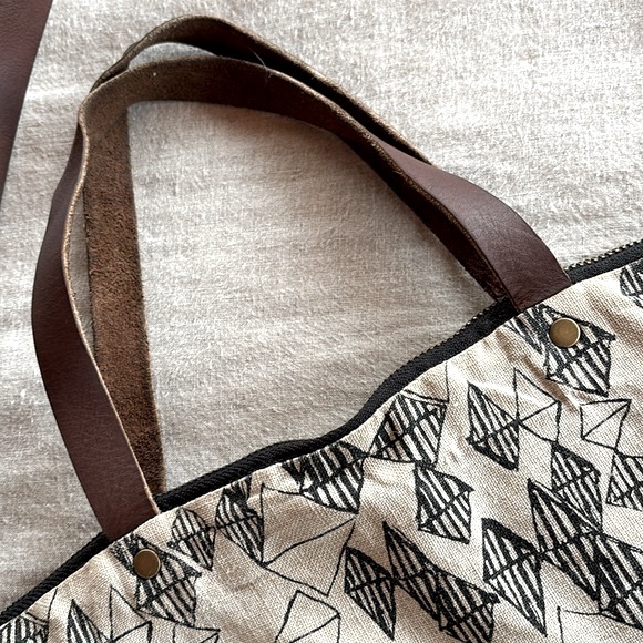 Bookhou Waxed Canvas and Leather Bag - Picture 4 of 11